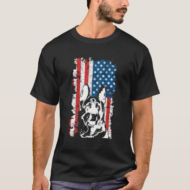 Deutsche Schäferfahne T-Shirt (Vorderseite)
