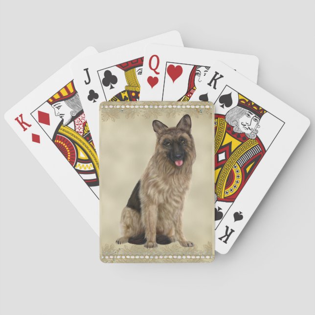 Deutsche Schäferhirte Spielkarten (Rückseite)