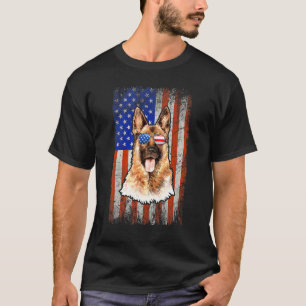 Deutsche Schäferhund 4. Juli American Sungging T-Shirt