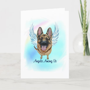 Deutsche Schäferhund Angel Hund Pet Loss Sympathie Dankeskarte