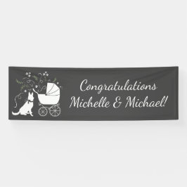 Deutsche Schäferhund Dog Baby Dusche Banner