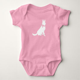 Deutsche Schäferhund Dog Baby Dusche Pink Girl Baby Strampler