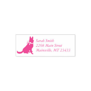 Deutsche Schäferhund Dog Baby Dusche Pink Girl Permastempel