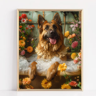 Deutsche Schäferhund-Kunst, Deutsche Schäferhündin Poster