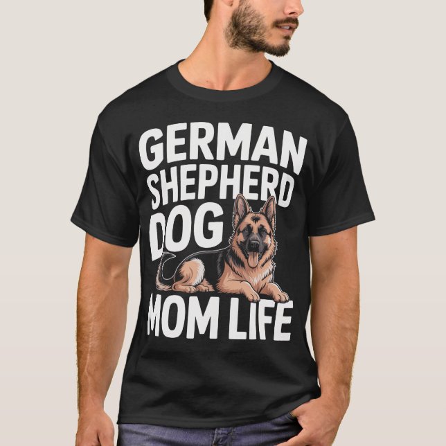Deutsche Schäferhund-Mama T-Shirt (Vorderseite)