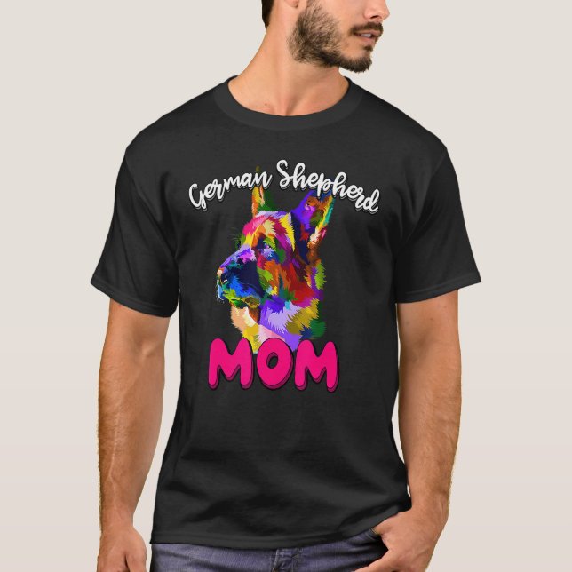 Deutsche Schäferhund-Mutter Hundebesitzerin Mutter T-Shirt (Vorderseite)