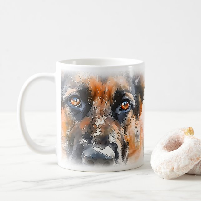 Deutsche Schäferhund-Mutter Kaffeetasse (Mit Donut)