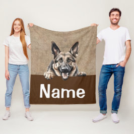 Deutsche Schäferhund pinkende Welpenhündin Fleecedecke