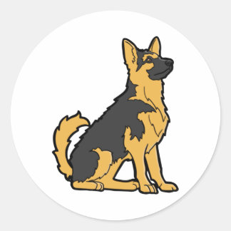 Deutsche Schäferhund Runder Aufkleber