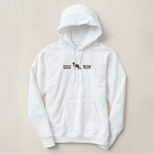Deutsche Schäferhund-Silhouette mit individuellem Bestickter Hoodie