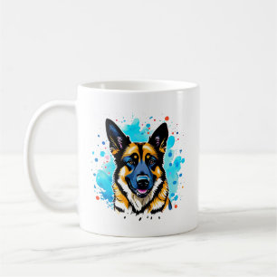 Deutsche Schäferhund Splash Tasse
