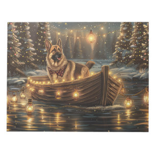Deutsche Schäferhund-Weihnachtsfestreise Notizblock