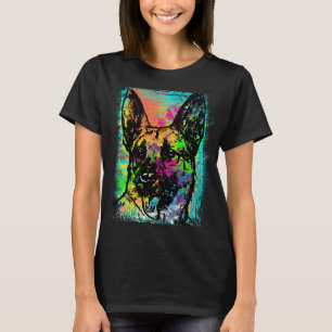 Deutsche Schäferhund Welpe Hunde Bright Colors Art T-Shirt
