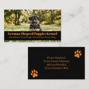 Deutsche Schäferhund-Welpen Zucht Betriebskarte Visitenkarte