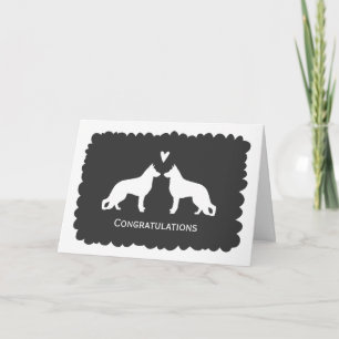 Deutsche Schäferhunde Hochzeitsglückwünsche Karte