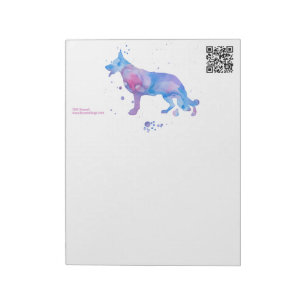 Deutsche Schäferhunde in Aquarellen Notizblock