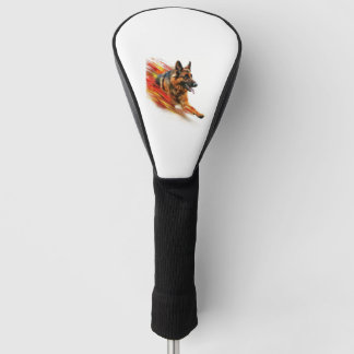 Deutsche Schäferhunde in Überschallgeschwindigkeit Golf Headcover