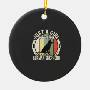 Deutsche Schäferhunde Mädchen Hunde Liebhaber Desi Keramik Ornament