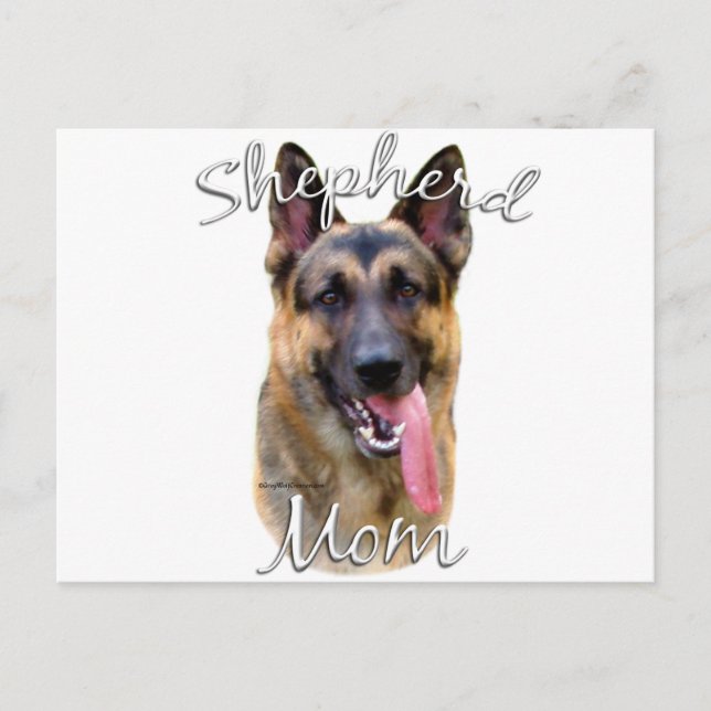 Deutsche Schäferhunde Mama 2 Postkarte (Vorderseite)