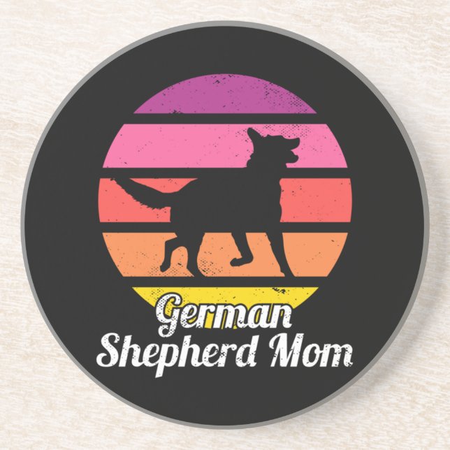 Deutsche Schäferhunde-Mama Getränkeuntersetzer (Vorne)