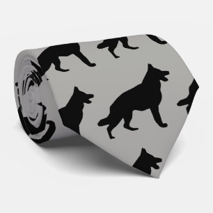 Deutsche Schäferhunde-Silhouette Krawatte