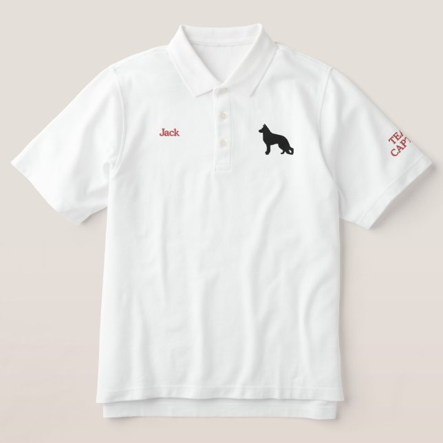Deutsche Schäferhunde-Silhouette mit benutzerdefin (Design Vorderseite)