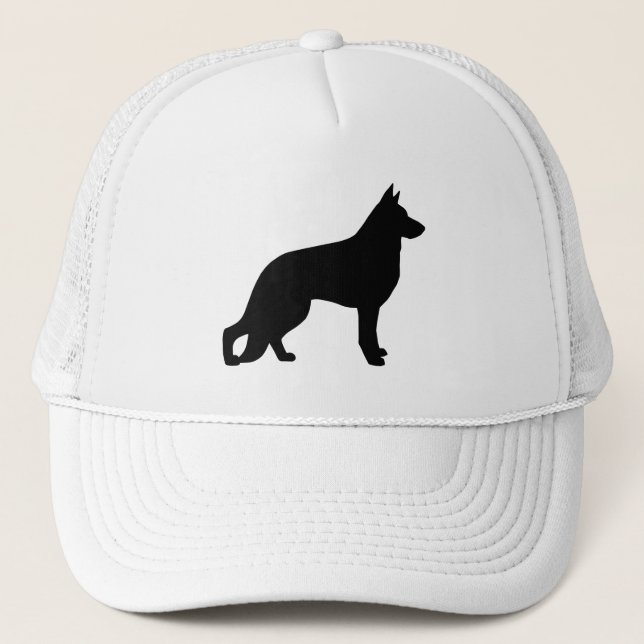 Deutsche Schäferhunde-Silhouette Truckerkappe (Vorderseite)