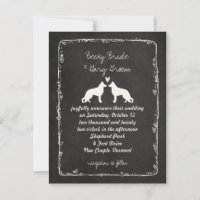 Deutsche Schäferhunde Silhouetten Hochzeit