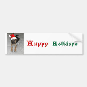 Deutsche Schäferhunde-Weihnachtsmannmütze Autoaufkleber