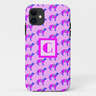 Deutsche Schäferhündin Alsatian Hund Silhouette Ro Case-Mate iPhone Hülle