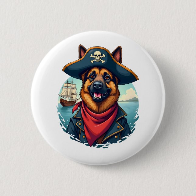 Deutsche Schäferhündin Button (Vorderseite)