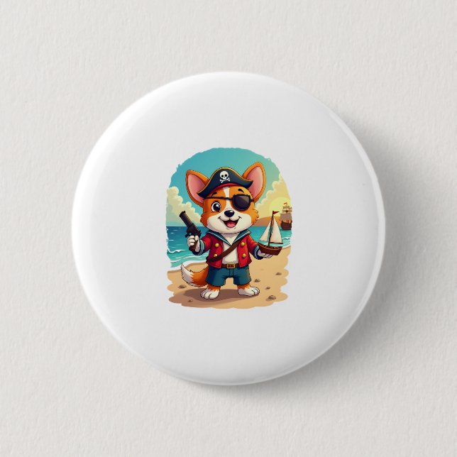 Deutsche Schäferhündin Button (Vorderseite)
