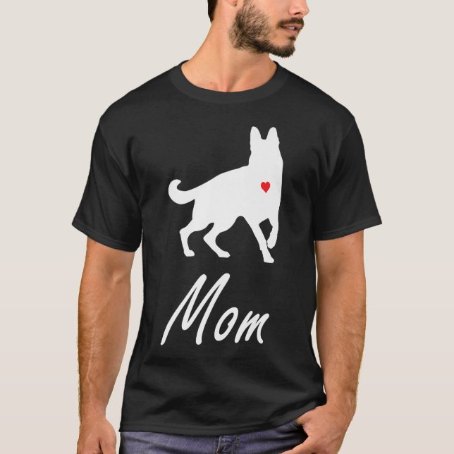Deutsche Schäferhündin Mama  T-Shirt (Vorderseite)