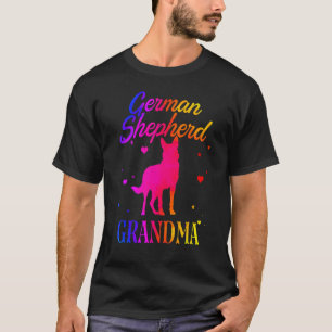 Deutsche Schäferhündin Oma Tie Dye Farben Hunde-Ma T-Shirt