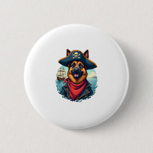 Deutsche Schäferhündin - Piratenkopie Button