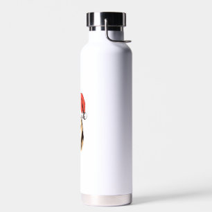 Deutsche Schäferhündin Weihnachtsmannmütze - Weihn Trinkflasche