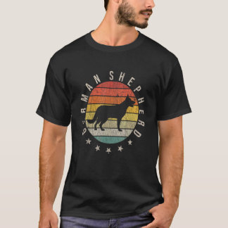 Deutsche Schäferhütte Vintag Retro Vater Mama Frau T-Shirt