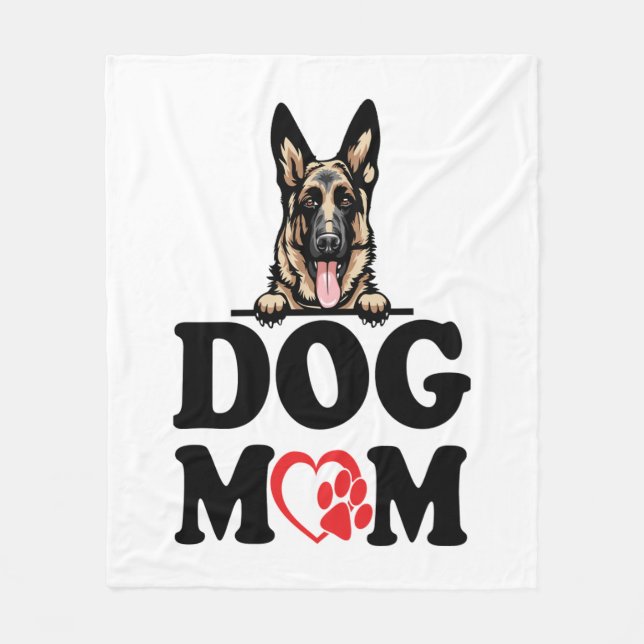 Deutsche Schäferkleber - Deutsche Schäferhunde-Mam Fleecedecke (Vorderseite)