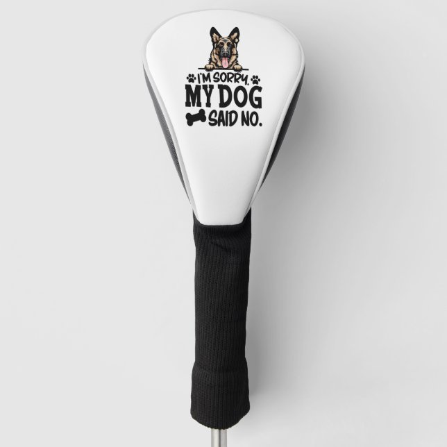 Deutsche Schäferkleber - ich bedaure, dass mein Hu Golf Headcover (Vorderseite)