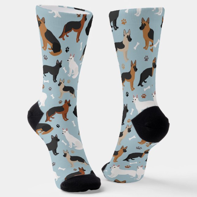 Deutsche Schäferknochen und Paws Socken (Gewinkelt)