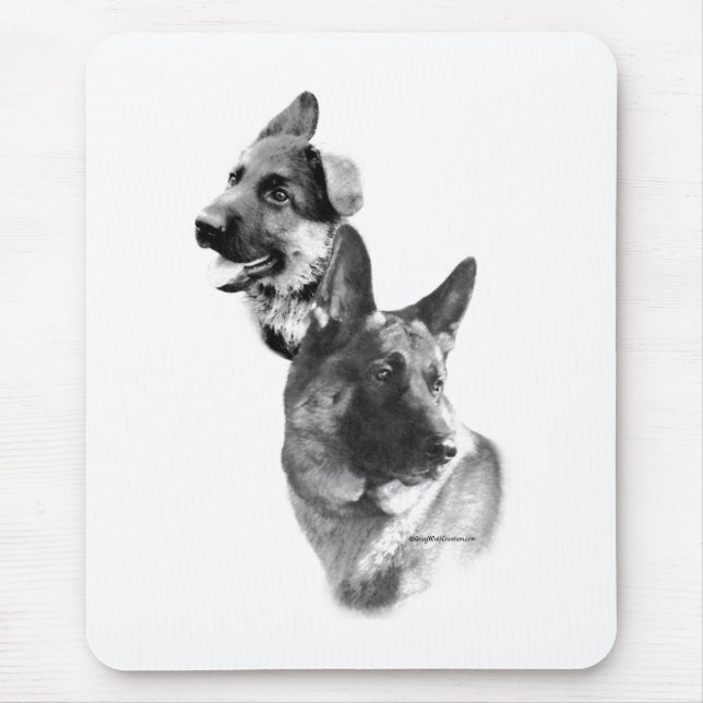 Deutsche Schäferkohle 2 Mousepad (Vorne)