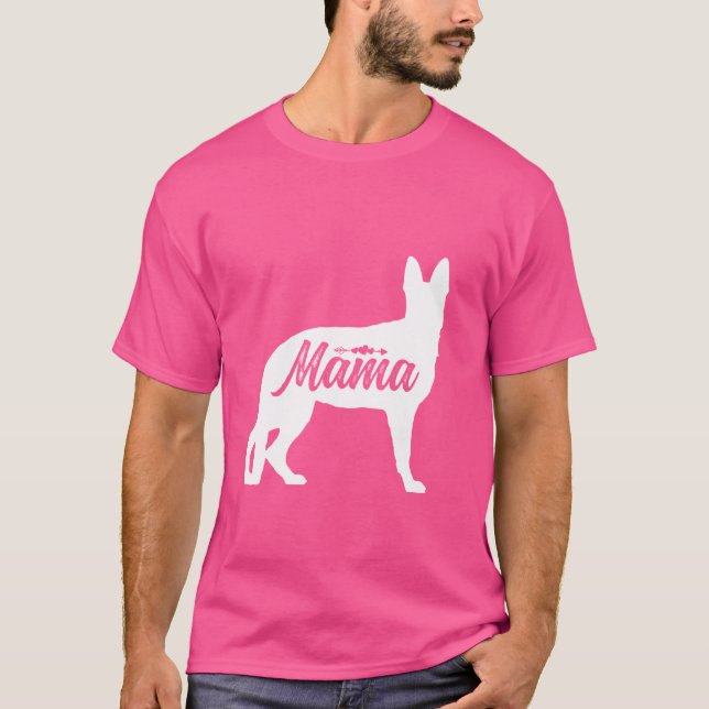 Deutsche Schäfermutter Muttertag Hundebesitzer Fam T-Shirt (Vorderseite)