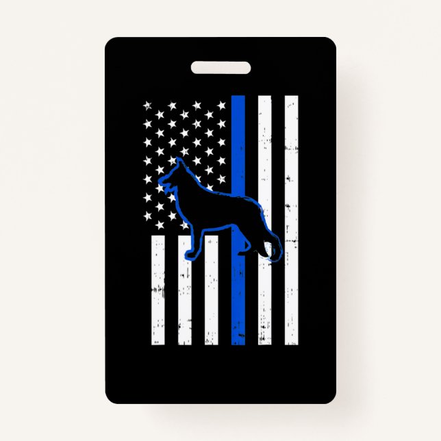 Deutsche Schäferpolizei Hund K9 Patriotic Ausweis (Vorderseite)