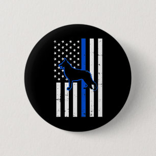 Deutsche Schäferpolizei Hund K9 Patriotic Button