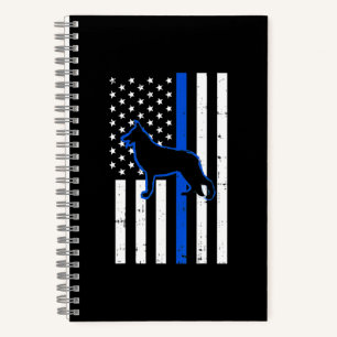 Deutsche Schäferpolizei Hund K9 Patriotic Notizbuch