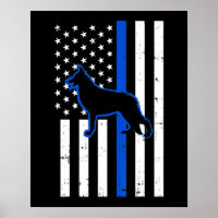 Deutsche Schäferpolizei Hund K9 Patriotic