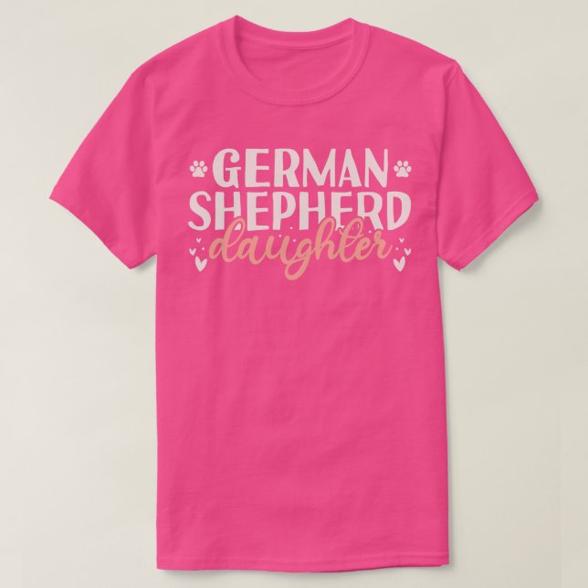 Deutsche Schäfertochtergeschenk T-Shirt (Design vorne)