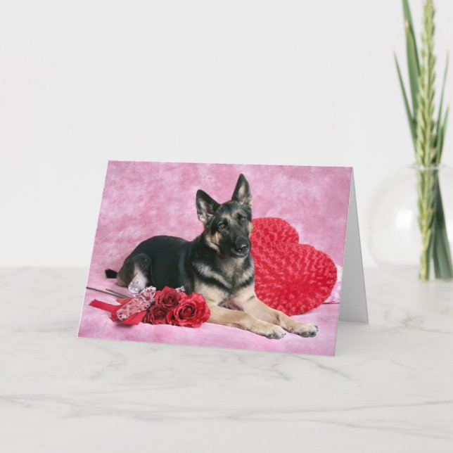 Deutsche Schäfervalentine-Karte Feiertagskarte (Vorderseite)