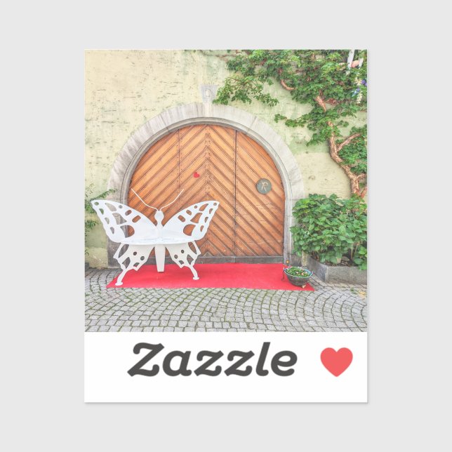 Deutsche Schmetterlingstür Aufkleber (Blatt)