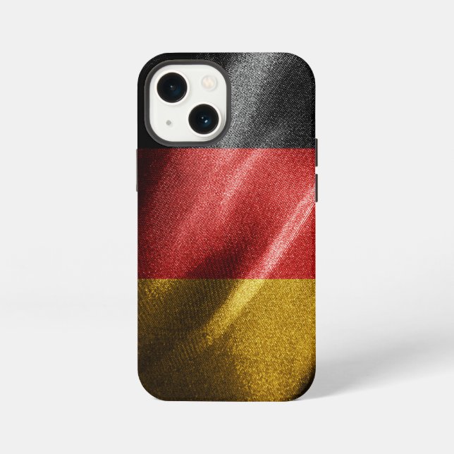 Deutsche Seidenflagge iPhone 13 Mini Hülle (Rückseite)